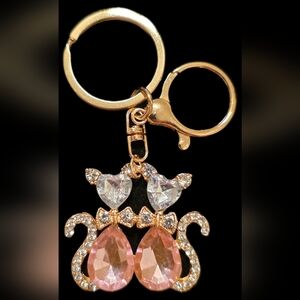 Pink Cat Keychain